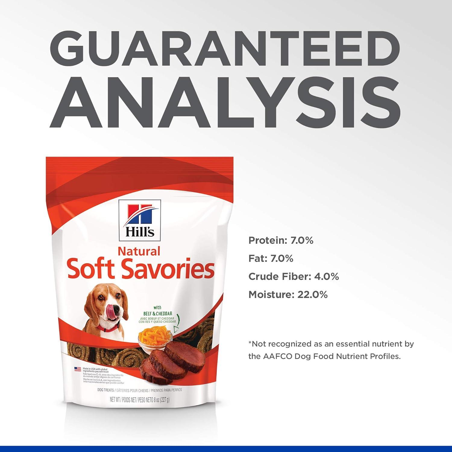 imageHills Natural Soft Savories All Life Stages Great Taste Dog Treats Beef ampamp Cheddar 8 oz BagBeef Cheddar