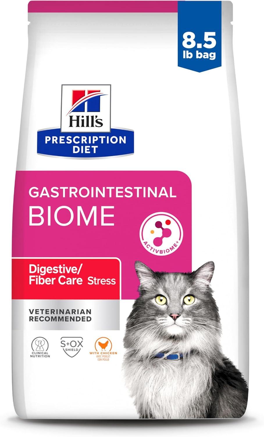 imageHills Prescription Diet Gastrointestinal Biome Stress Dry Cat Food Chicken Flavor Veterinary Diet 4 lb BagChicken