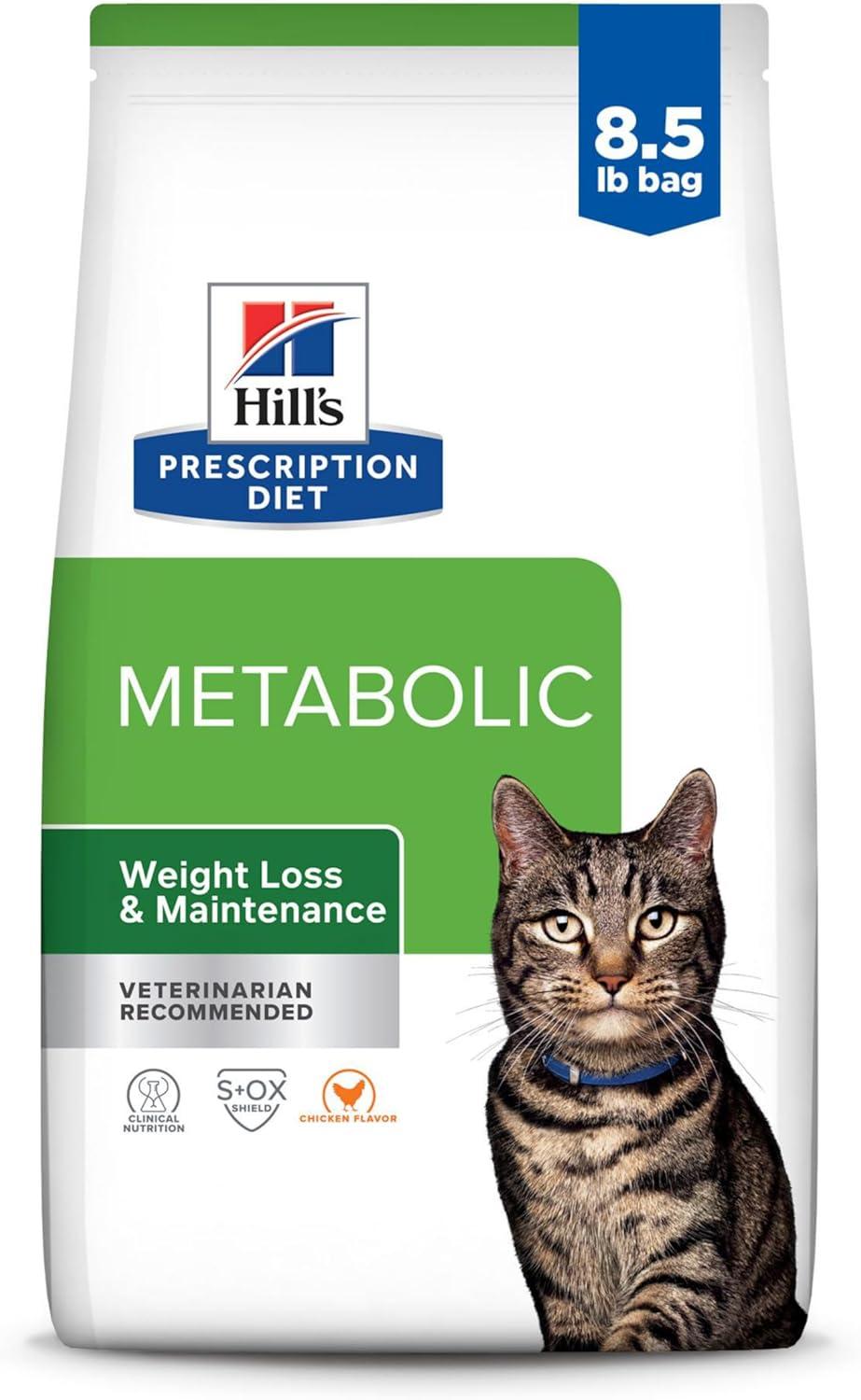 imageHills Prescription Diet Metabolic Weight Management Chicken Flavor Dry Cat Food Veterinary Diet 85 lb BagChicken