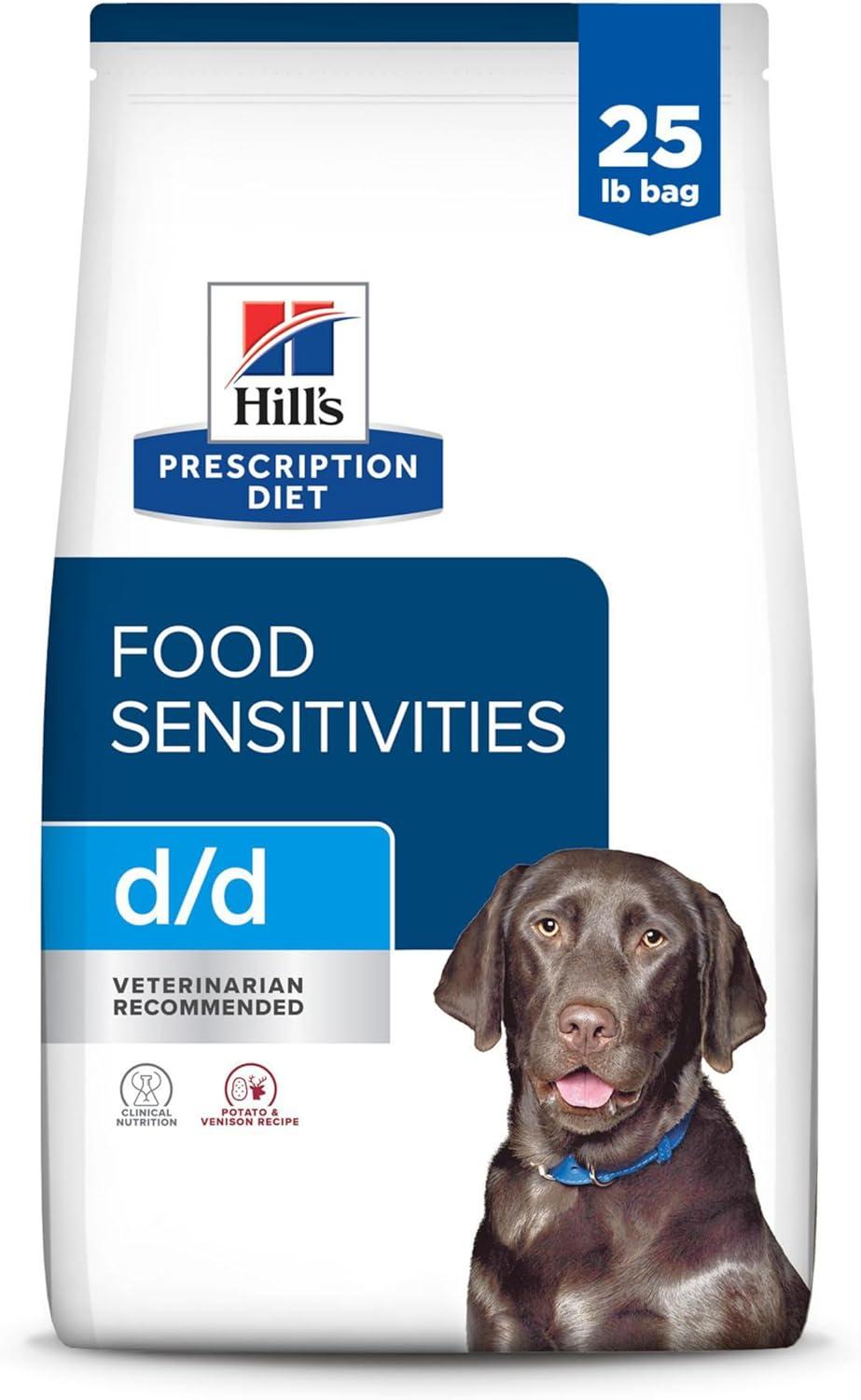 imageHills Prescription Diet dd Food Sensitivities Grain Free Potato ampamp Venison Flavor Dry Dog Food Veterinary Diet 25 lb BagPotato Venison
