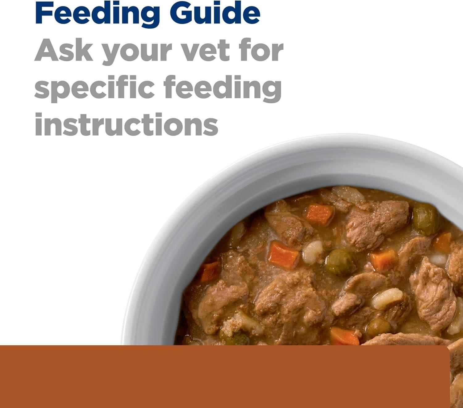 imageHills Prescription Diet kd Kidney Care Beef ampamp Vegetable Stew Wet Dog Food Veterinary Diet 125 oz Cans 12PackChicken Vegetable Stew