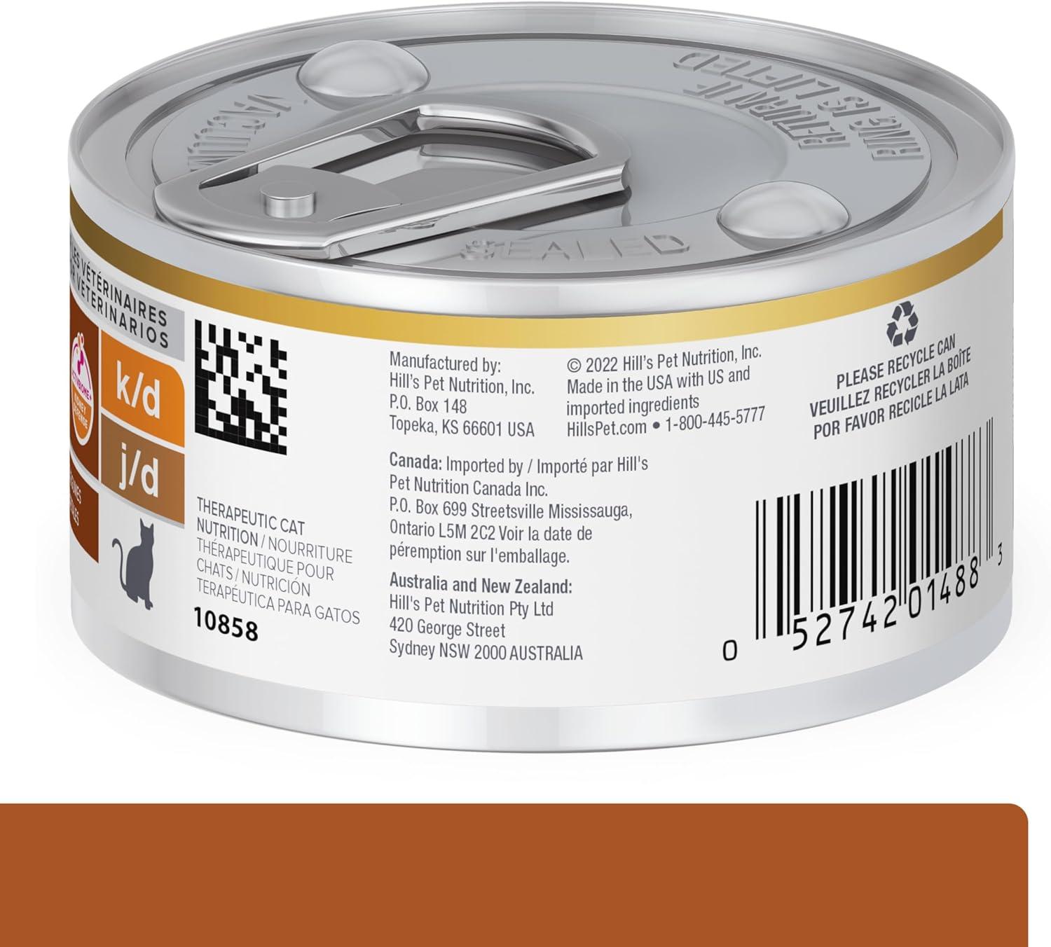 imageHills Prescription Diet kd Kidney Care with Chicken Wet Cat Food Veterinary Diet 55 oz Cans 24PackChicken Vegetable Stew