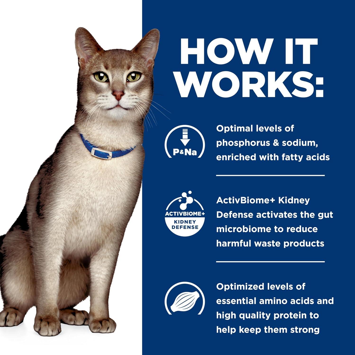 imageHills Prescription Diet kd Kidney Care with Chicken Wet Cat Food Veterinary Diet 55 oz Cans 24PackStarter Kit