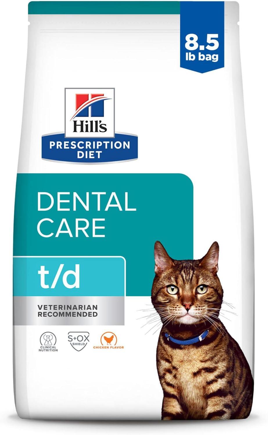 imageHills Prescription Diet td Dental Care Chicken Flavor Dry Cat Food Veterinary Diet 85 lb BagChicken