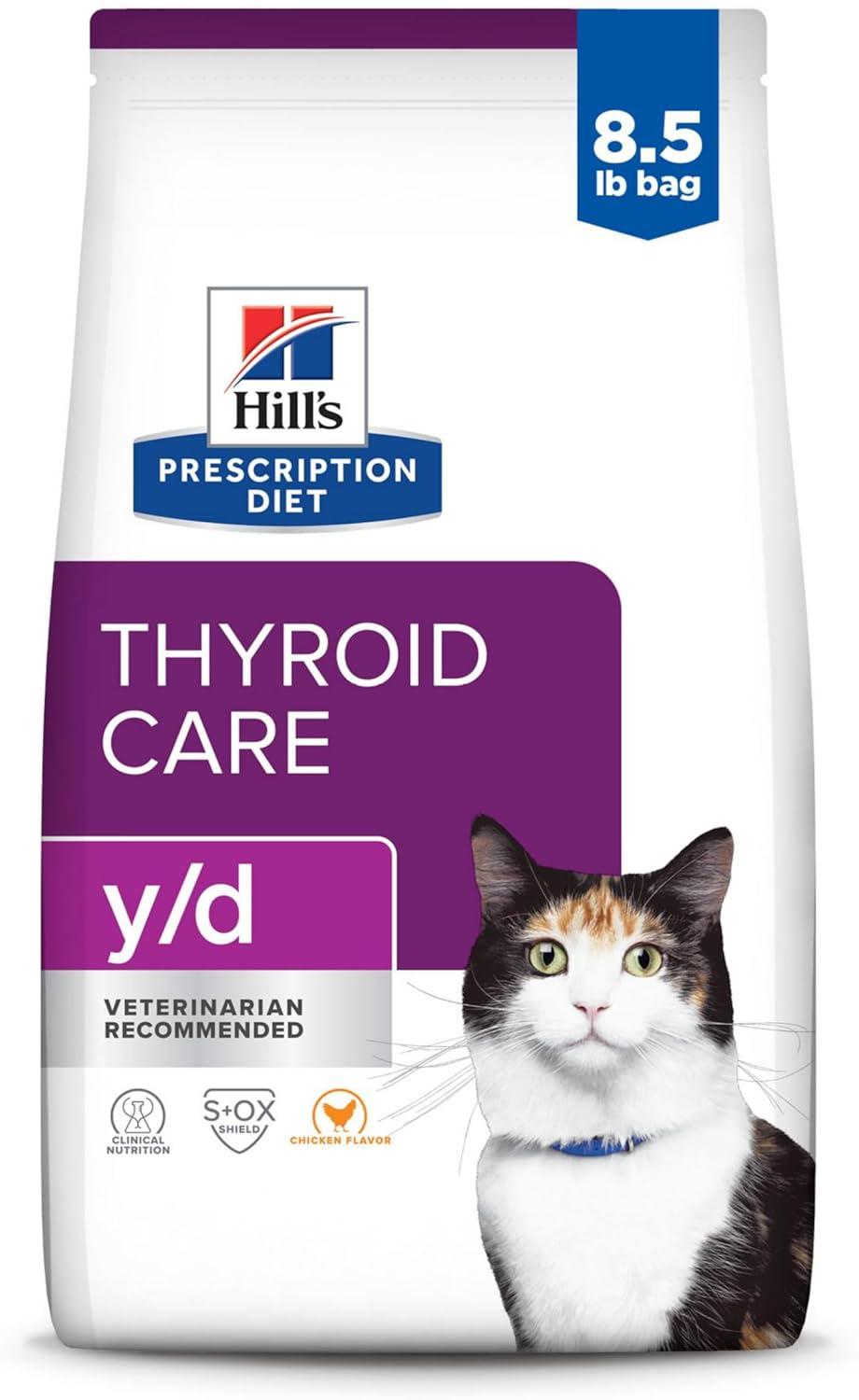 imageHills Prescription Diet yd Thyroid Care Dry Cat Food Veterinary Diet 85 lb BagChicken
