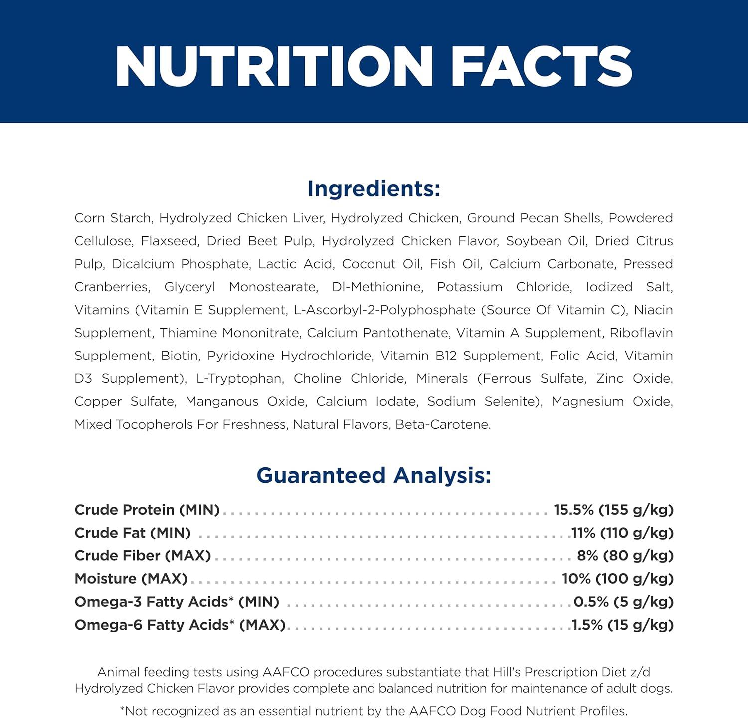 imageHills Prescription Diet zd SkinFood Sensitivities Hydrolyzed Dry Dog Food Veterinary Diet 25 lb BagChicken