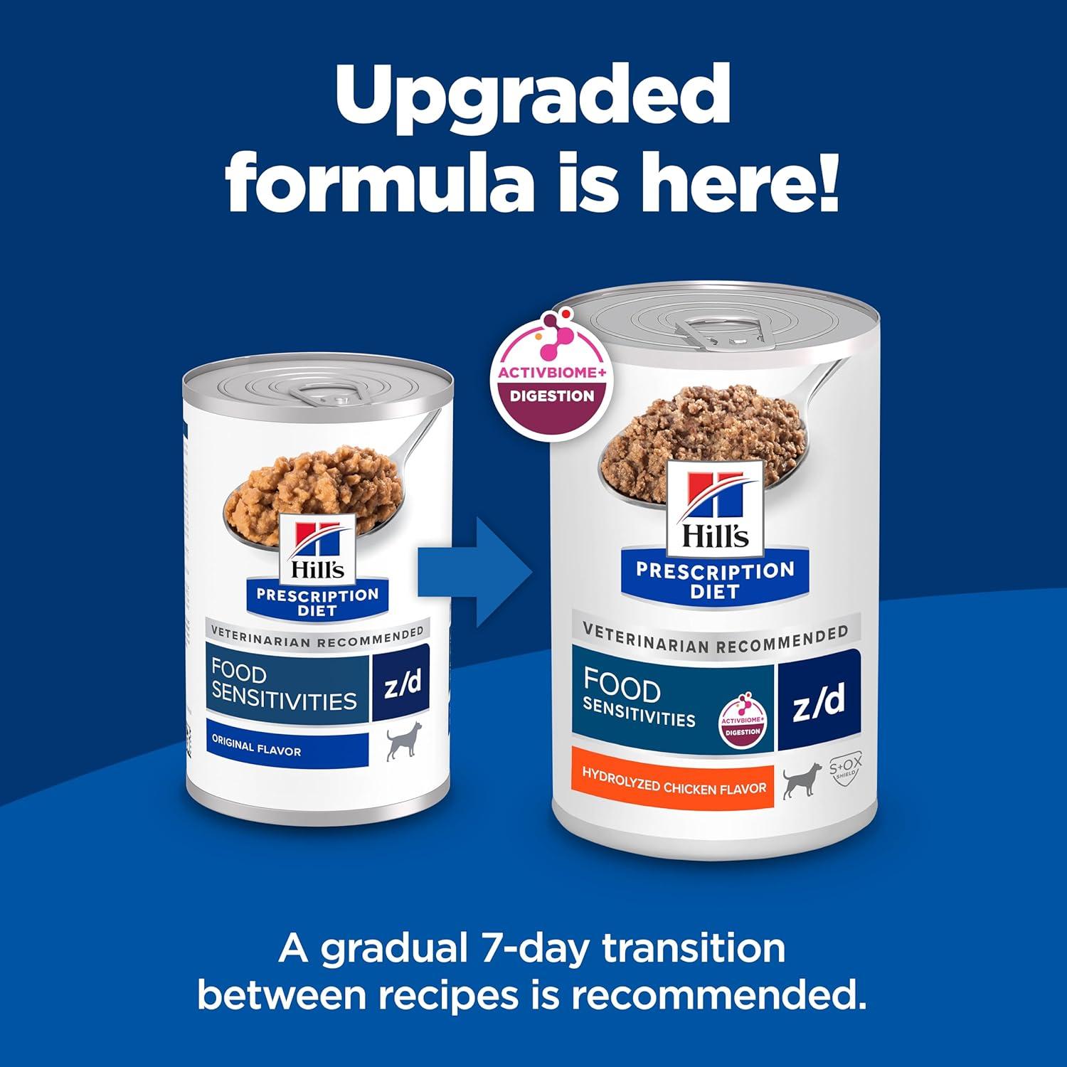 imageHills Prescription Diet zd SkinFood Sensitivities Hydrolyzed Wet Dog Food Veterinary Diet 13 oz Cans 12PackChicken