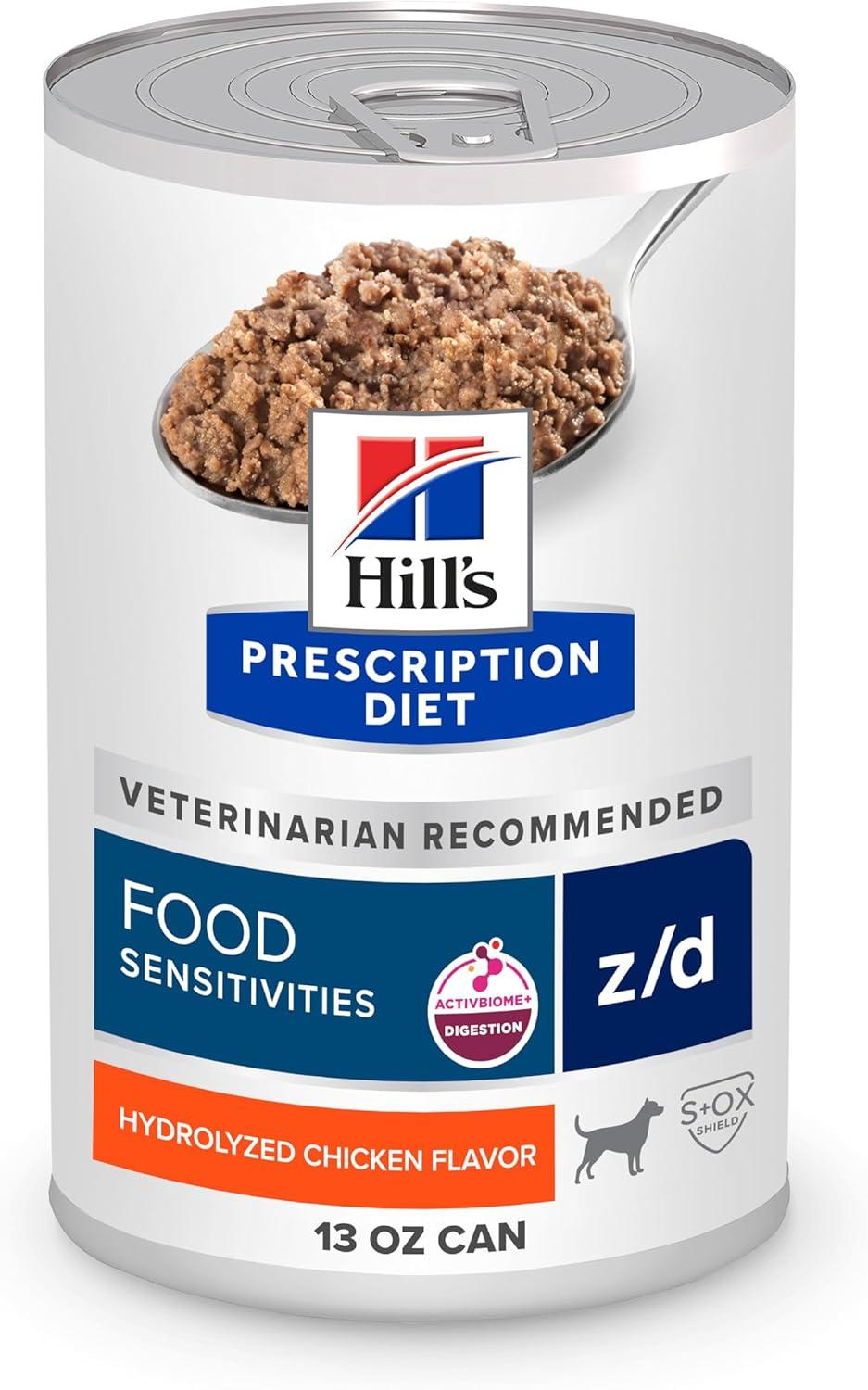 imageHills Prescription Diet zd SkinFood Sensitivities Hydrolyzed Wet Dog Food Veterinary Diet 13 oz Cans 12PackChicken