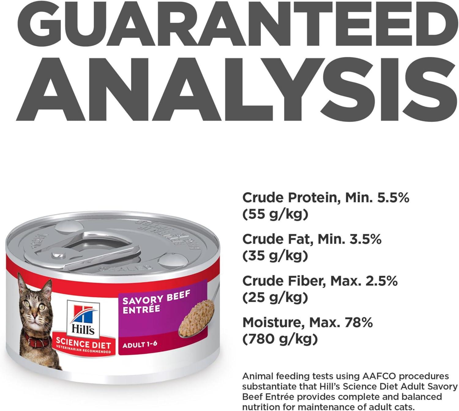 imageHills Science Diet Adult 16 Adult 16 Premium Nutrition Wet Cat Food Ocean Fish Stew 55 oz Can Case of 24Beef Minced