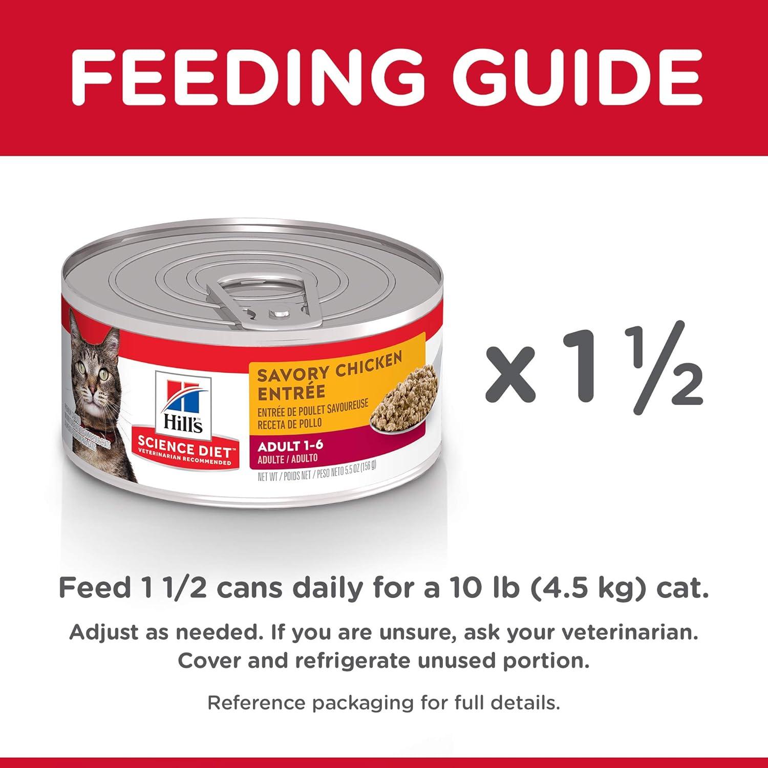 imageHills Science Diet Adult 16 Adult 16 Premium Nutrition Wet Cat Food Ocean Fish Stew 55 oz Can Case of 24Chicken Minced