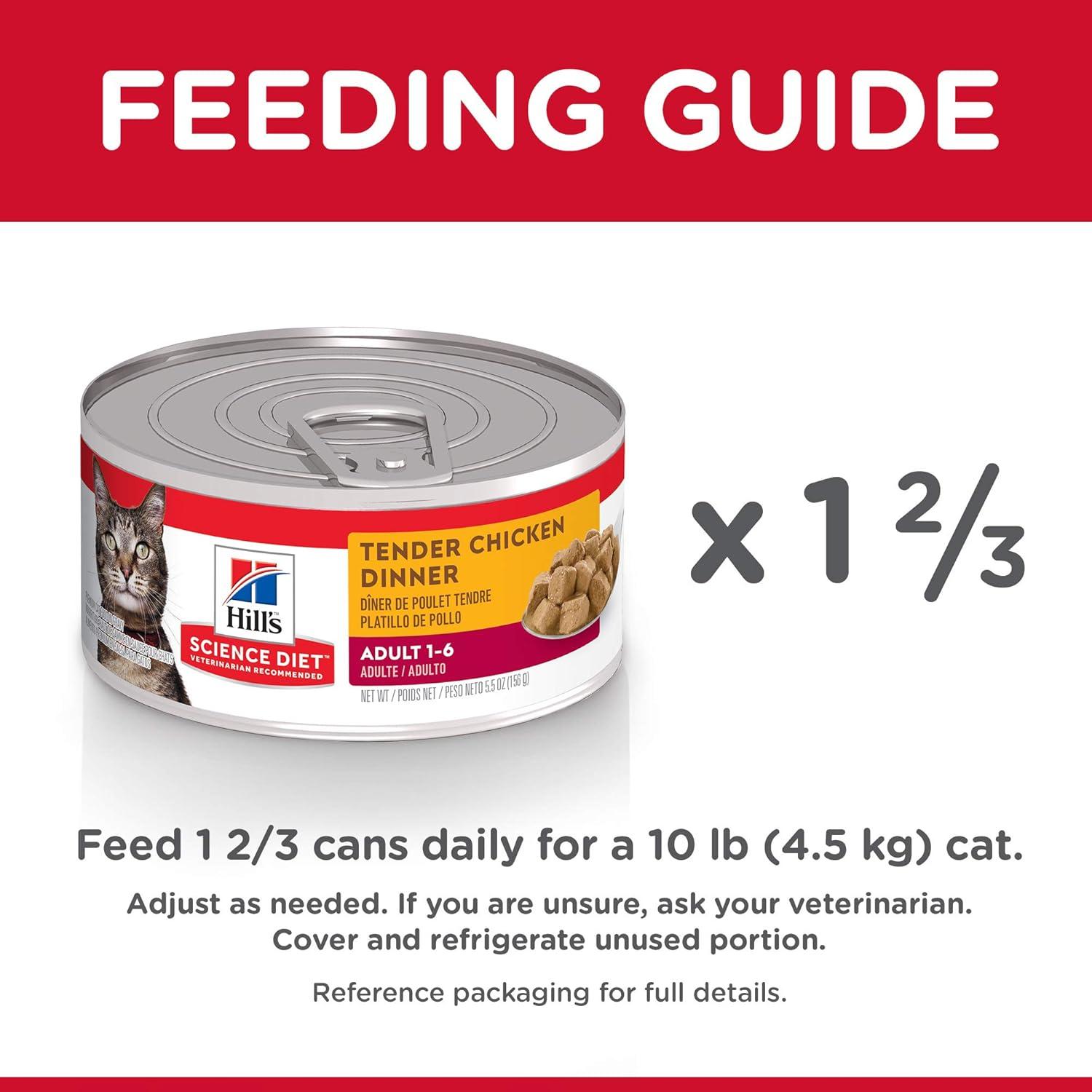 imageHills Science Diet Adult 16 Adult 16 Premium Nutrition Wet Cat Food Ocean Fish Stew 55 oz Can Case of 24Chicken Stew