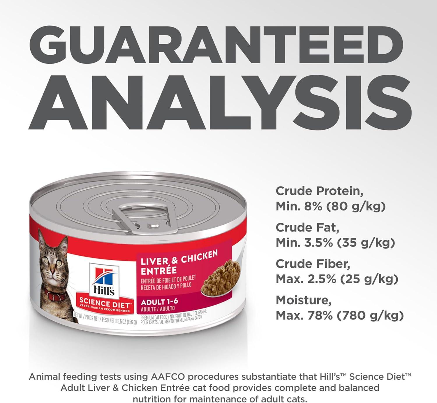 imageHills Science Diet Adult 16 Adult 16 Premium Nutrition Wet Cat Food Ocean Fish Stew 55 oz Can Case of 24Liver Chicken Minced