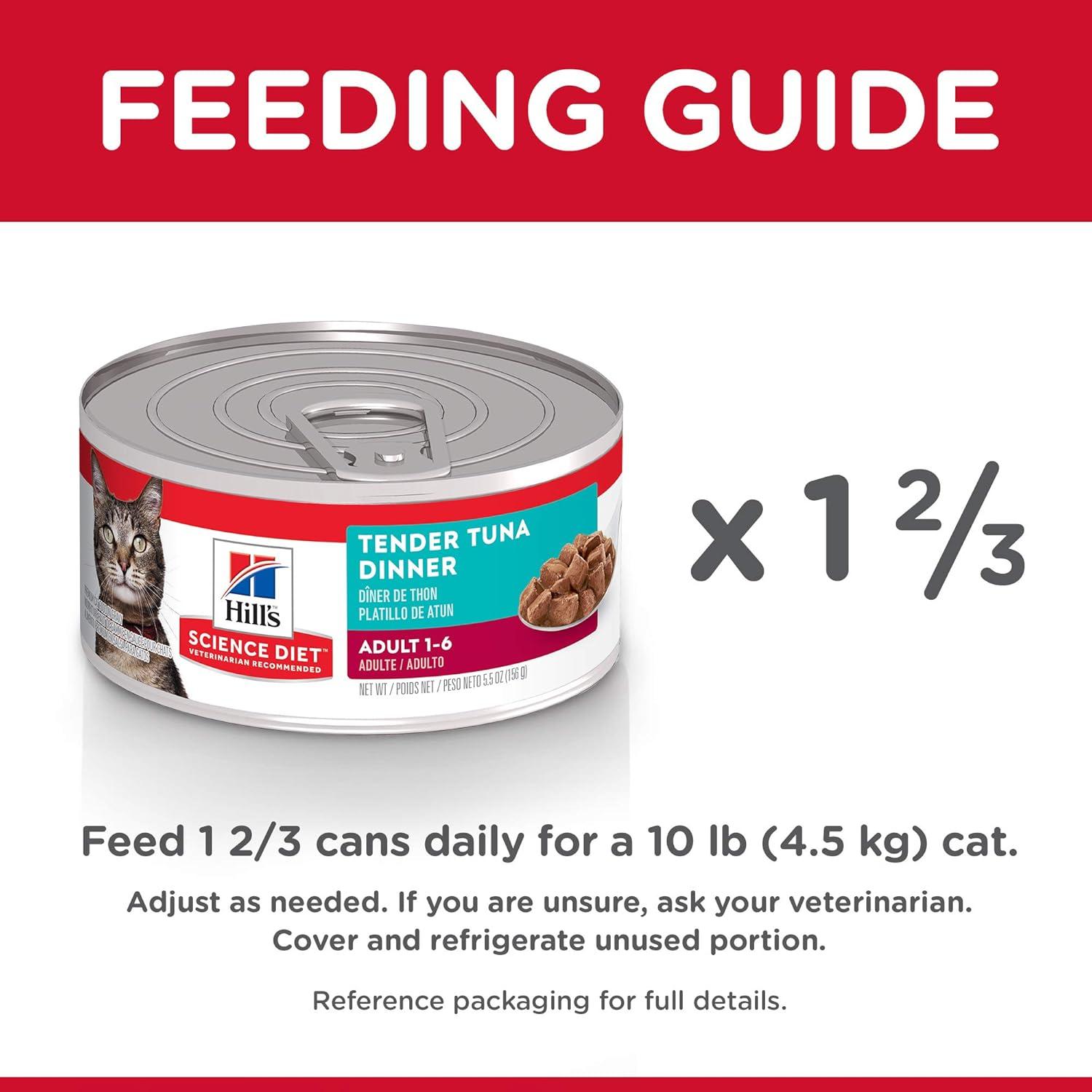 imageHills Science Diet Adult 16 Adult 16 Premium Nutrition Wet Cat Food Ocean Fish Stew 55 oz Can Case of 24Tuna Stew