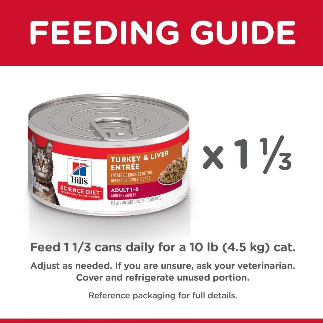 imageHills Science Diet Adult 16 Adult 16 Premium Nutrition Wet Cat Food Ocean Fish Stew 55 oz Can Case of 24Turkey Liver Minced