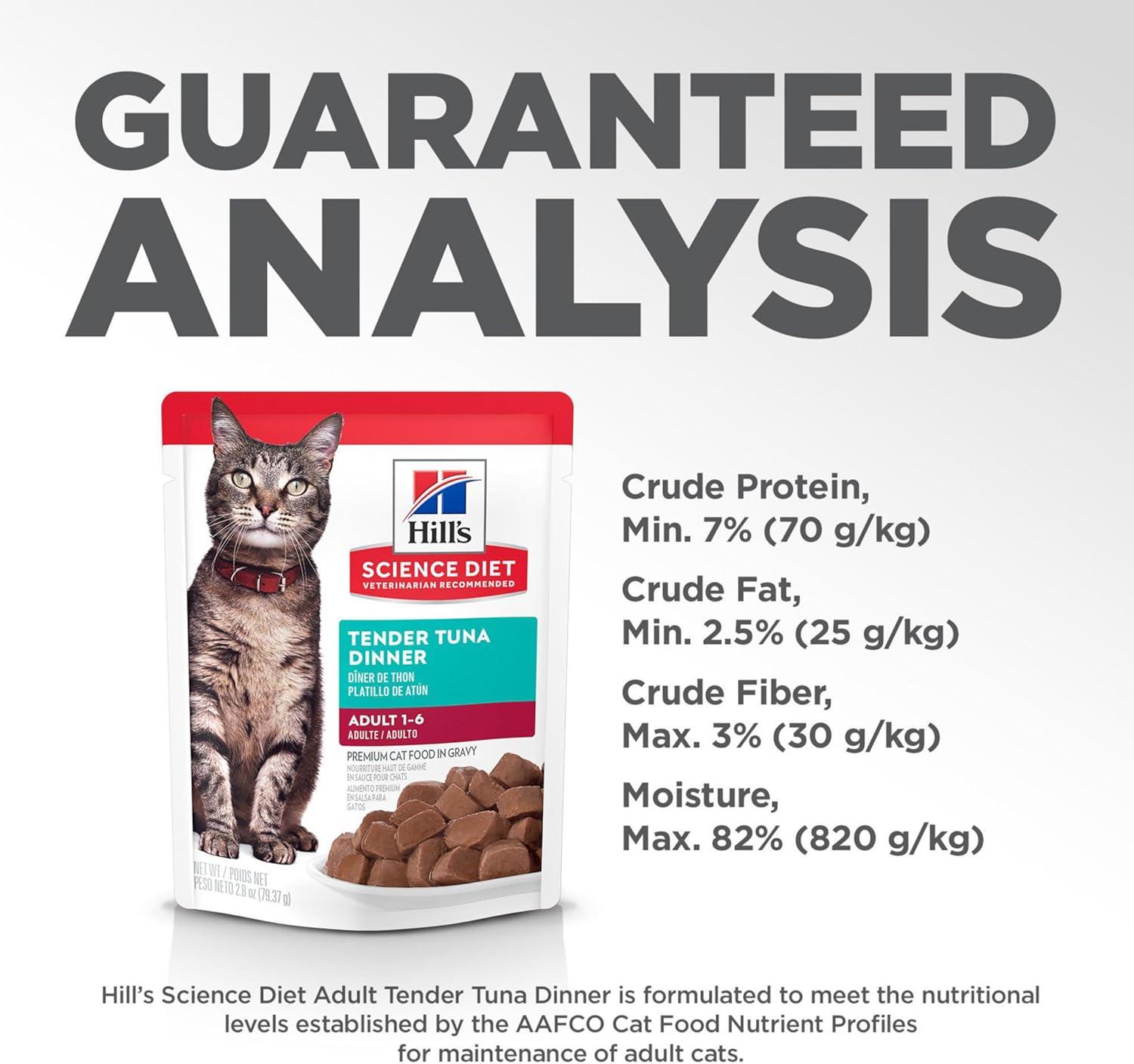 imageHills Science Diet Adult 16 Adult 16 Premium Nutrition Wet Cat Food Tuna Stew 28 oz Pouch Case of 24