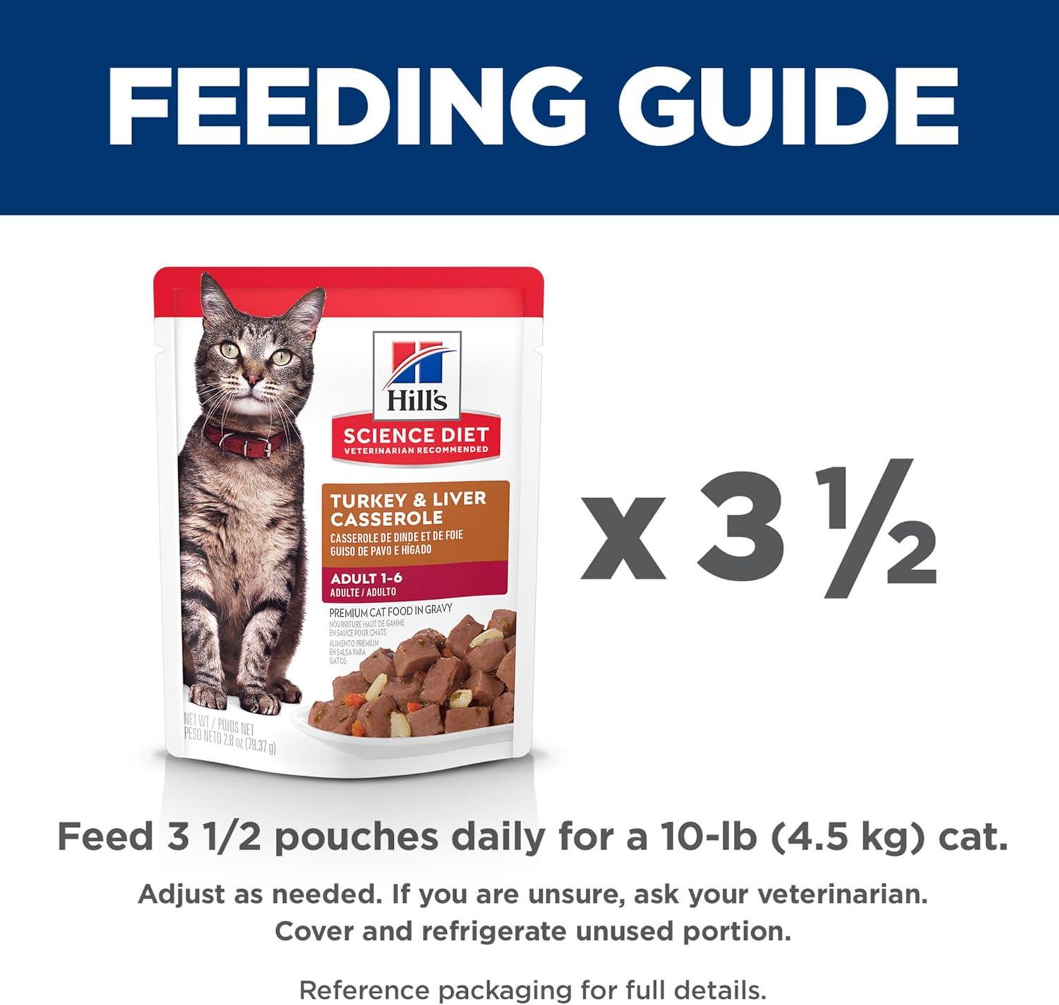 imageHills Science Diet Adult 16 Adult 16 Premium Nutrition Wet Cat Food Turkey Casserole Stew 28 oz Pouch Case of 24