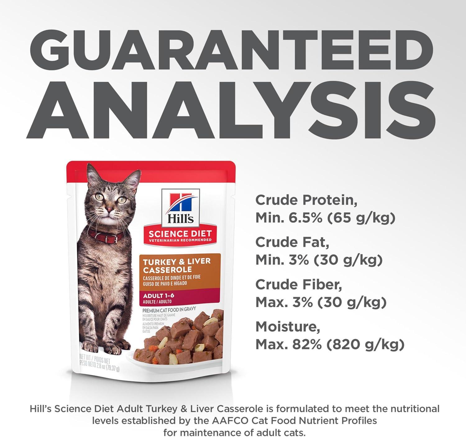 imageHills Science Diet Adult 16 Adult 16 Premium Nutrition Wet Cat Food Turkey Casserole Stew 28 oz Pouch Case of 24