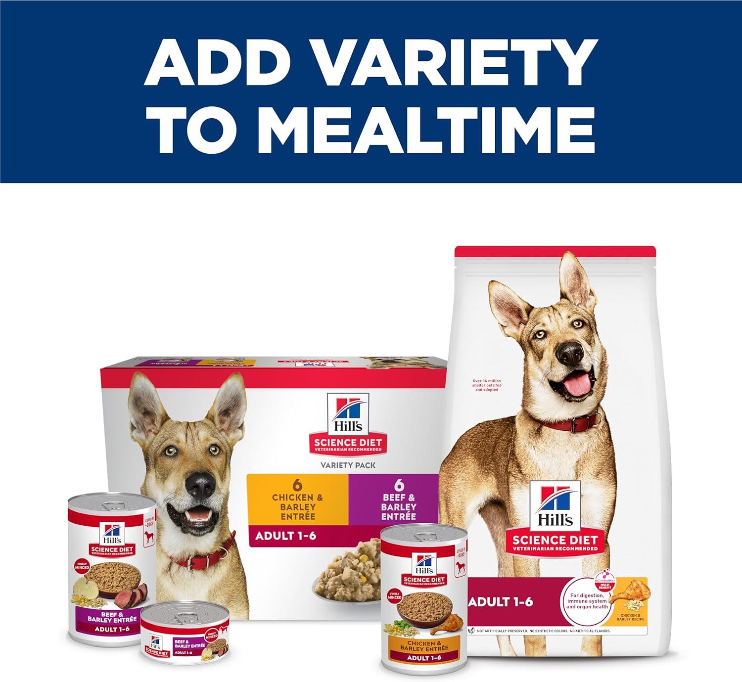 imageHills Science Diet Adult 16 Adult 16 Premium Nutrition Wet Dog Food Beef ampamp Barley Loaf 13 oz Can Case of 12