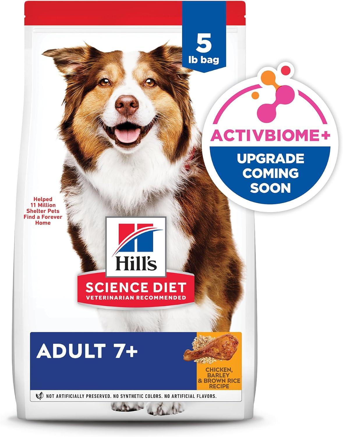 imageHills Science Diet Adult 7 Senior Adult 7 Premium Nutrition Dry Dog Food Chicken Brown Rice ampamp Barley 33 lb BagChicken