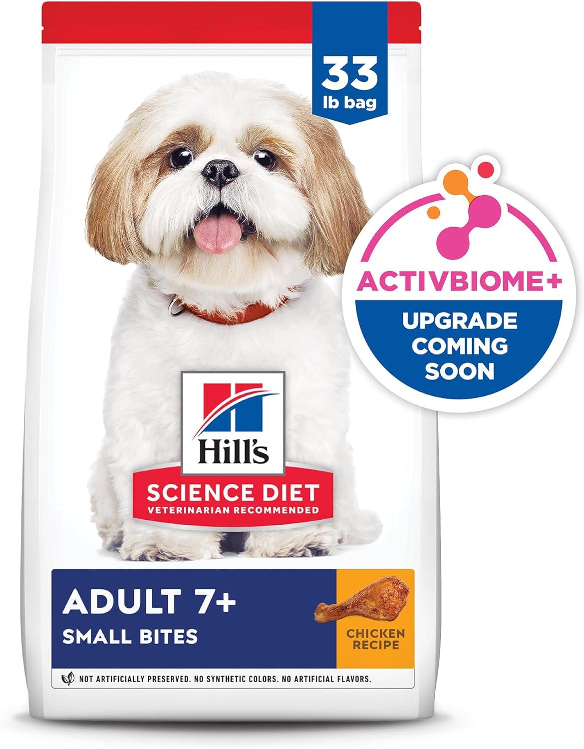 imageHills Science Diet Adult 7 Senior Adult 7 Premium Nutrition Small Kibble Dry Dog Food Chicken Brown Rice ampamp Barley 33 lb BagChicken Brown Rice Barley