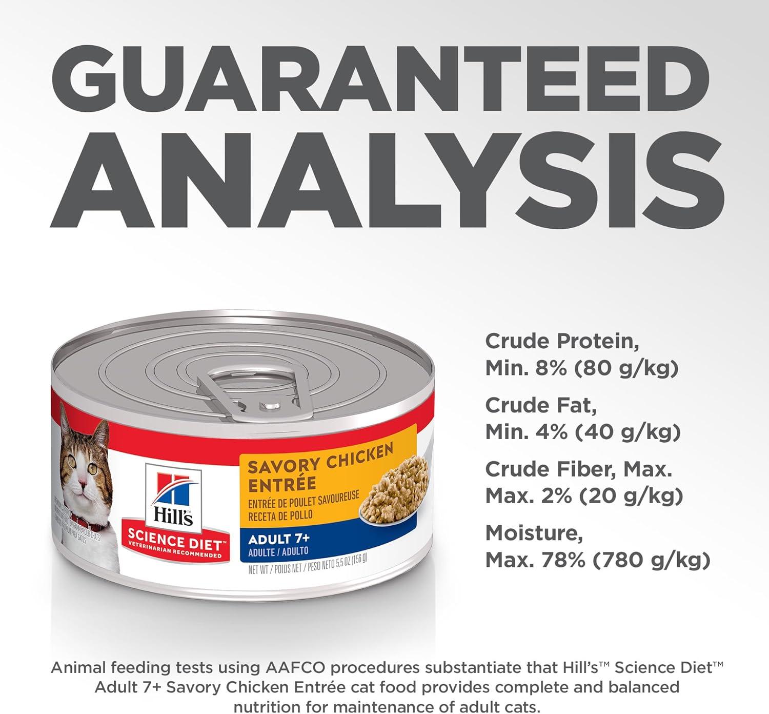 imageHills Science Diet Adult 7 Senior Adult 7 Premium Nutrition Wet Cat Food Turkey Minced 29 oz Can Case of 24Chicken Minced