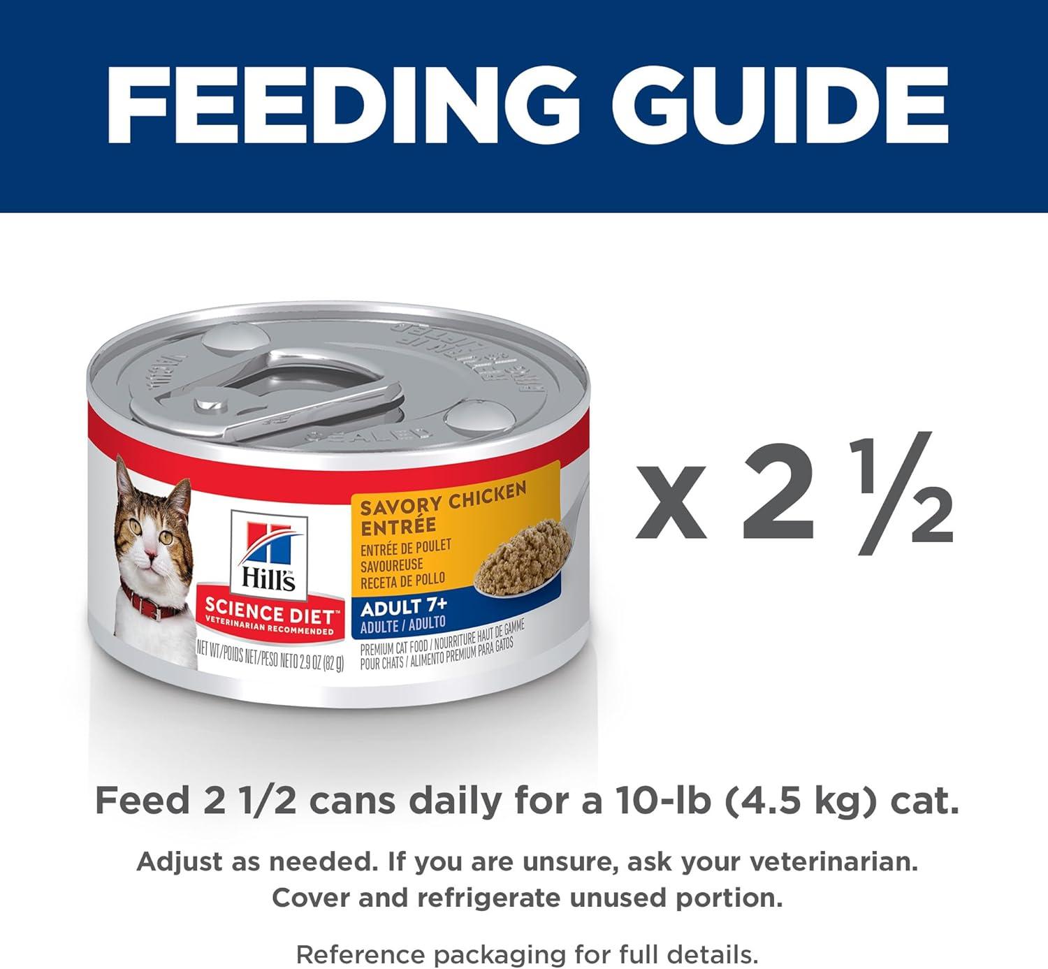 imageHills Science Diet Adult 7 Senior Adult 7 Premium Nutrition Wet Cat Food Turkey Minced 29 oz Can Case of 24Chicken Minced