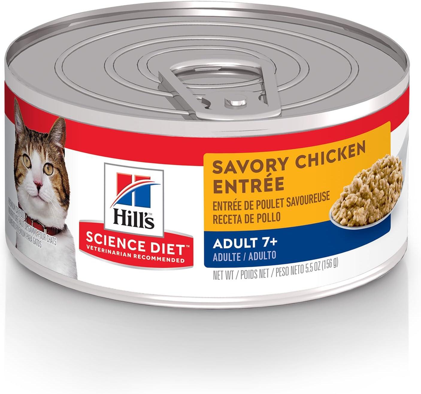imageHills Science Diet Adult 7 Senior Adult 7 Premium Nutrition Wet Cat Food Turkey Minced 29 oz Can Case of 24Chicken Minced