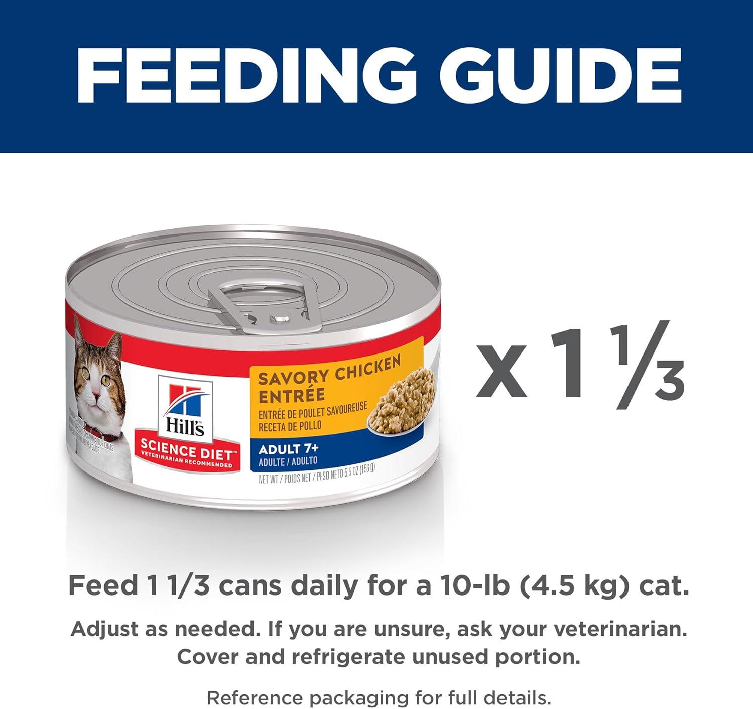 imageHills Science Diet Adult 7 Senior Adult 7 Premium Nutrition Wet Cat Food Turkey Minced 29 oz Can Case of 24Chicken Minced