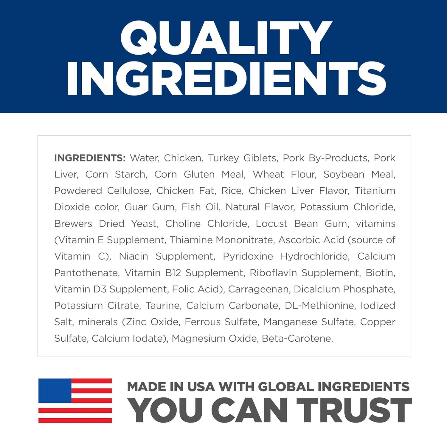 imageHills Science Diet Adult 7 Senior Adult 7 Premium Nutrition Wet Cat Food Turkey Minced 29 oz Can Case of 24Chicken Minced