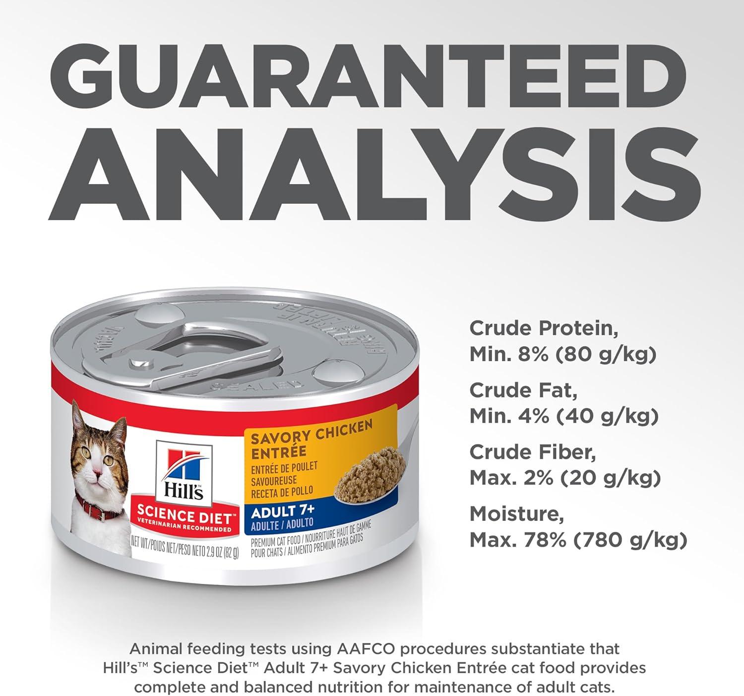 imageHills Science Diet Adult 7 Senior Adult 7 Premium Nutrition Wet Cat Food Turkey Minced 29 oz Can Case of 24Chicken Minced