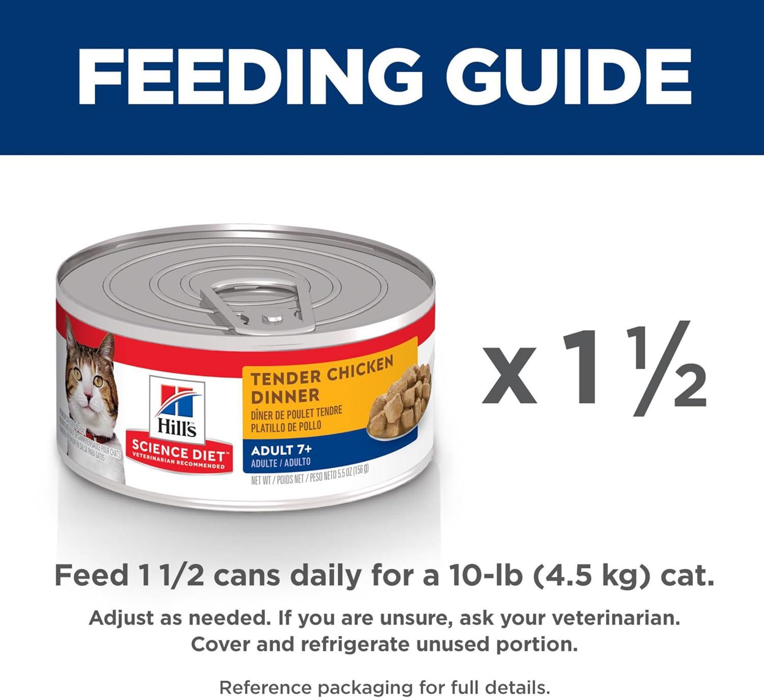 imageHills Science Diet Adult 7 Senior Adult 7 Premium Nutrition Wet Cat Food Turkey Minced 29 oz Can Case of 24Chicken Stew