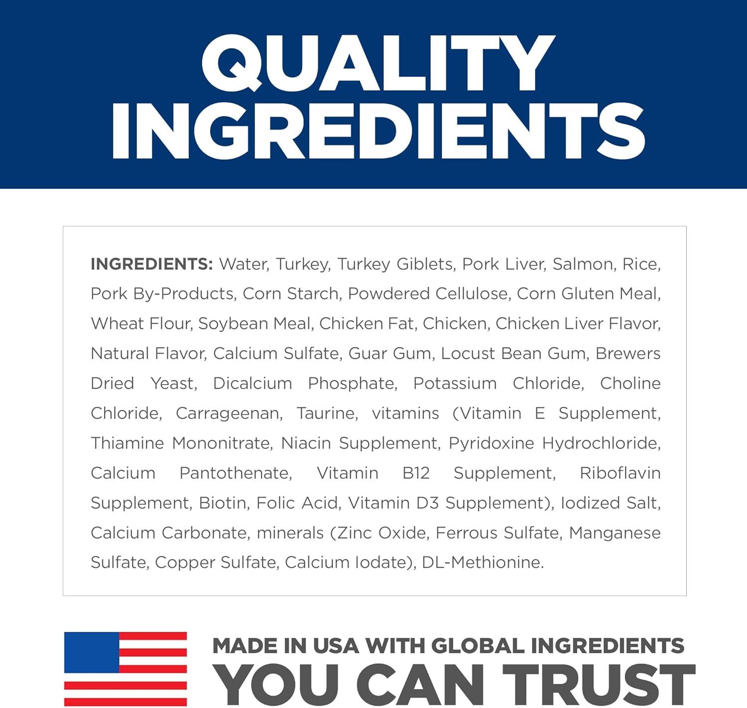 imageHills Science Diet Adult 7 Senior Adult 7 Premium Nutrition Wet Cat Food Turkey Minced 29 oz Can Case of 24Turkey Minced