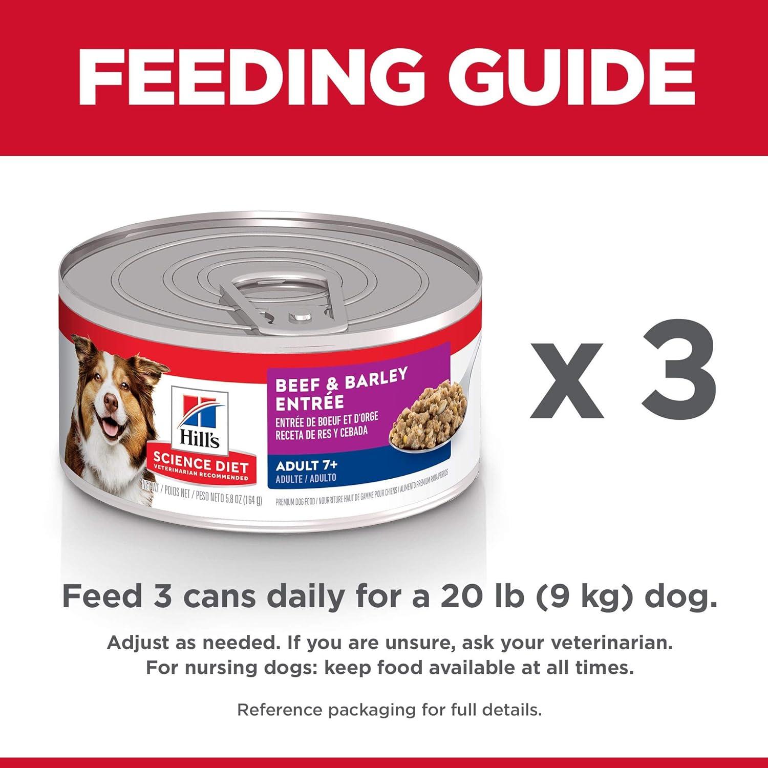 imageHills Science Diet Adult 7 Senior Adult 7 Premium Nutrition Wet Dog Food Turkey ampamp Barley Loaf 13 oz Can Case of 12Beef Barley Loaf