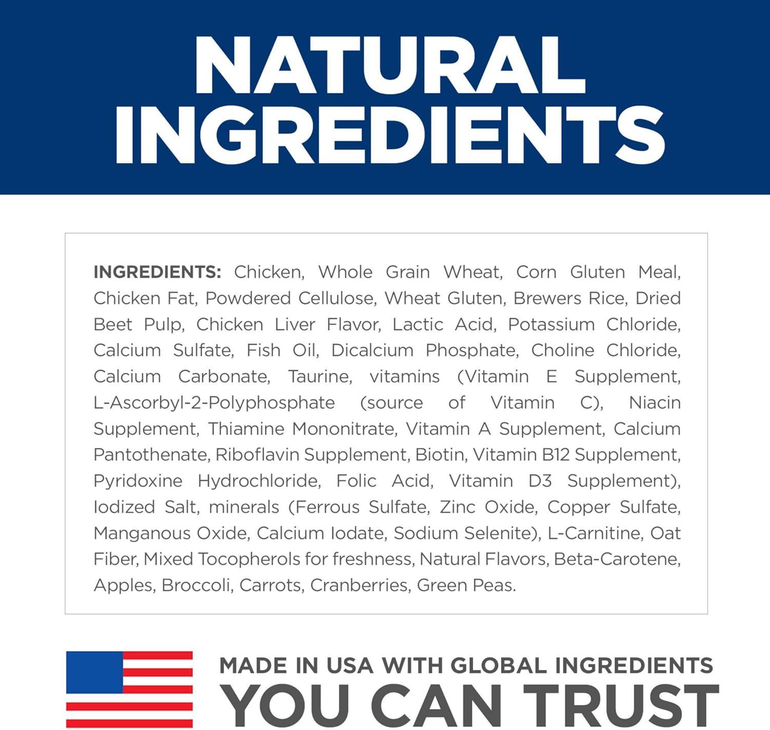 imageHills Science Diet Hairball Control Senior Adult 7 Hairball Control Support Dry Cat Food Chicken Recipe 155 lb BagChicken