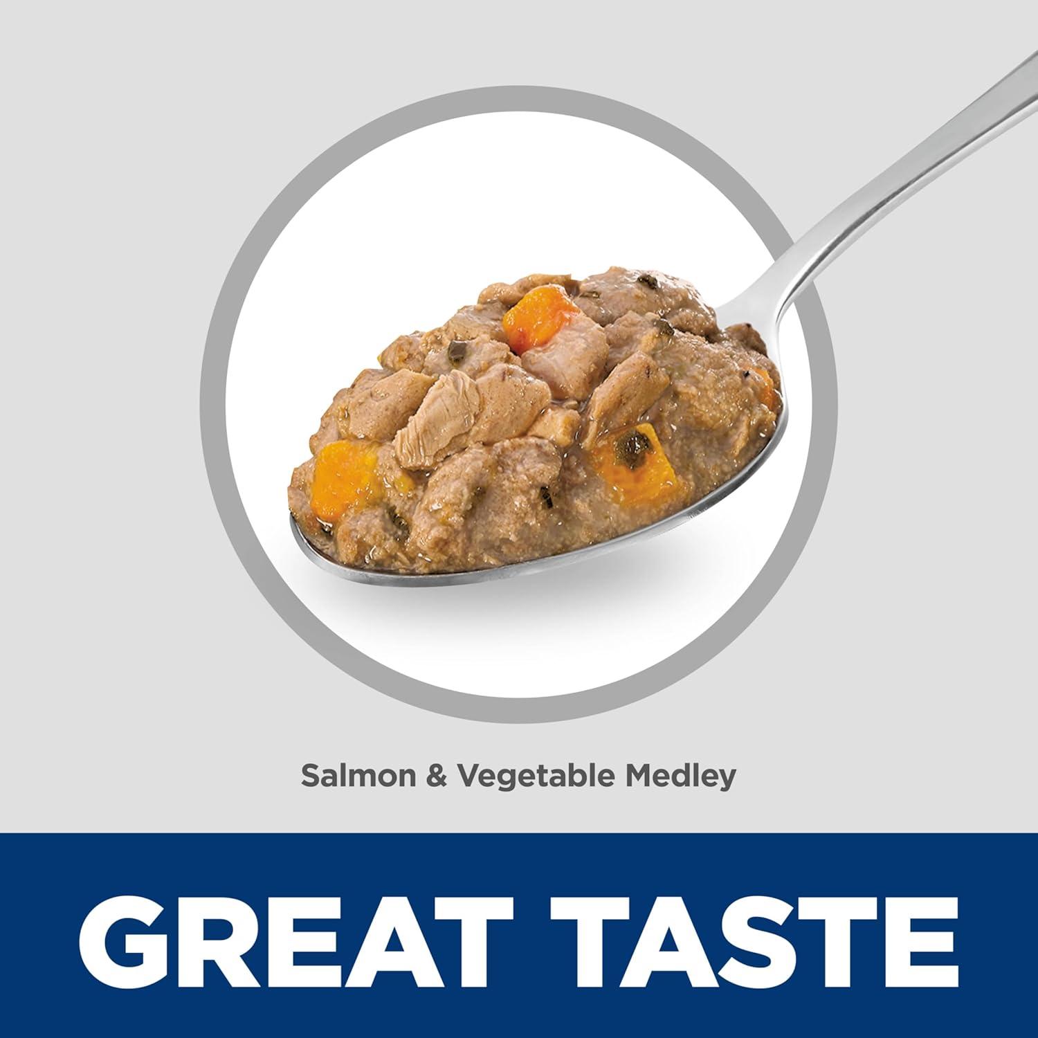 imageHills Science Diet Indoor Adult 16 Easy Litter Box Cleanup Wet Cat Food Chicken Minced 55 oz Can Case of 24Salmon Vegetables Stew