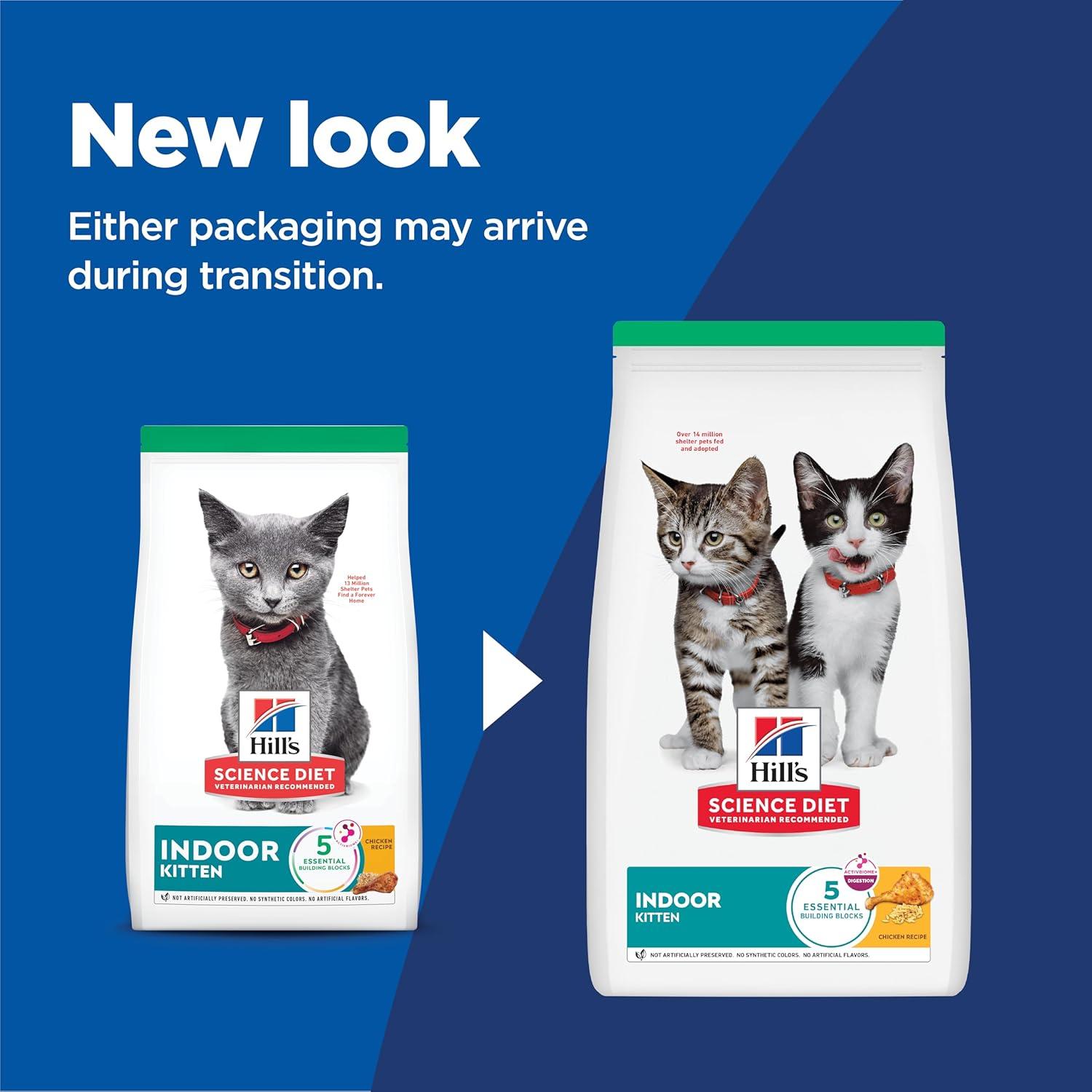 imageHills Science Diet Indoor Kitten Easy Litter Box Cleanup Dry Cat Food Chicken Recipe 7 lb BagChicken