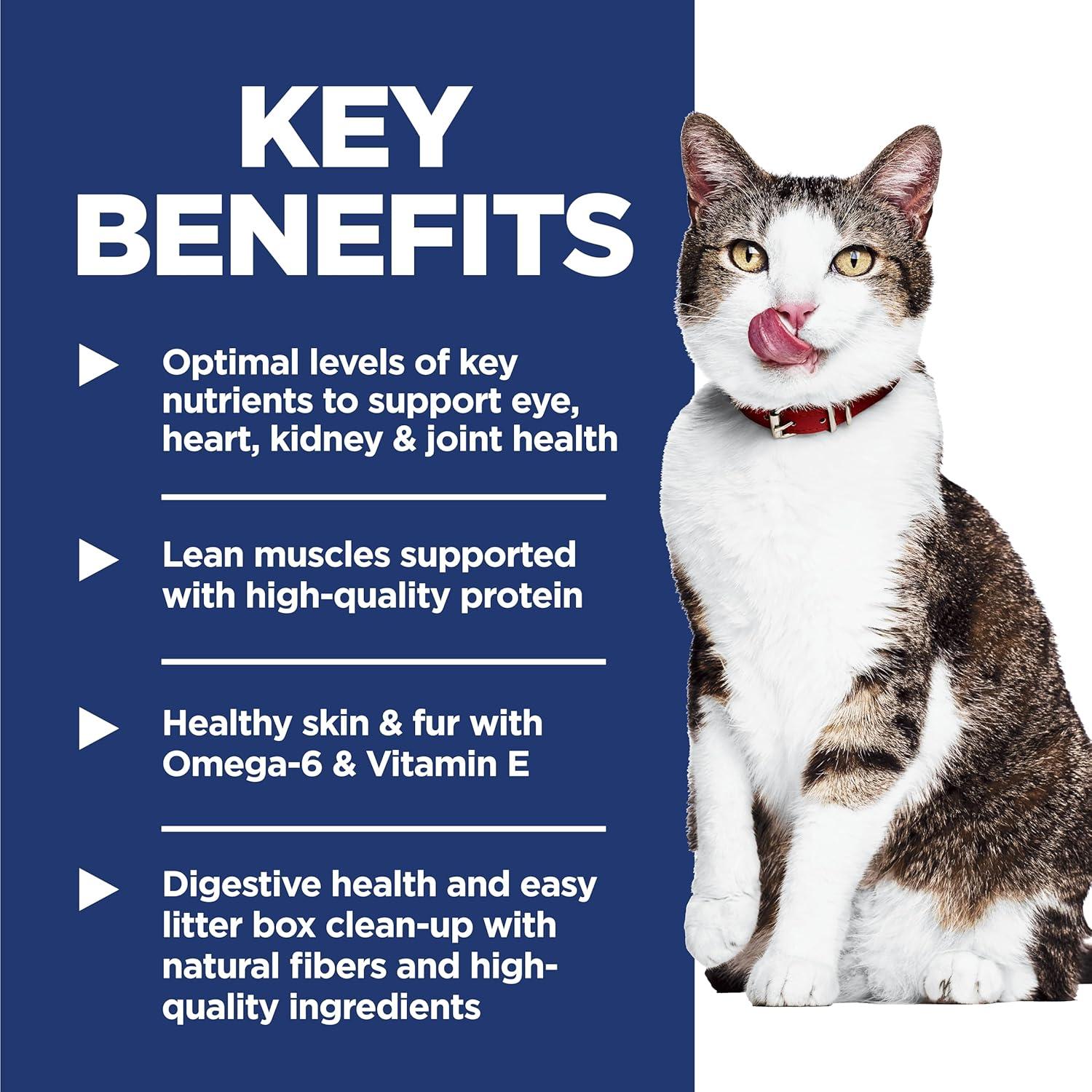 imageHills Science Diet Indoor Senior Adult 11 Easy Litter Box Cleanup Dry Cat Food Chicken Recipe 7 lb BagChicken