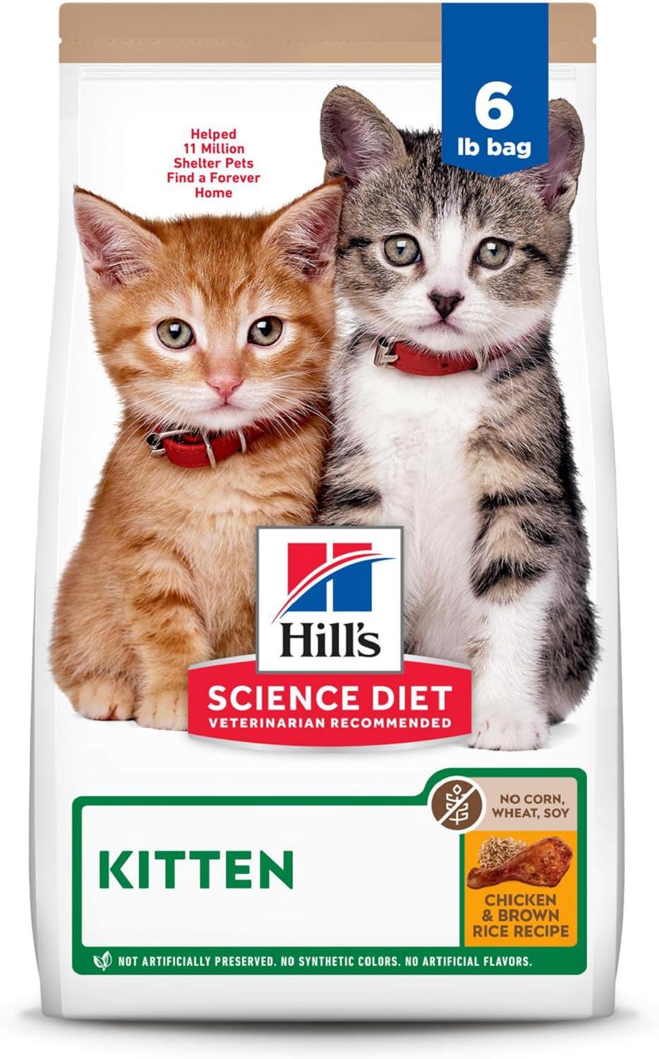 imageHills Science Diet Kitten Kitten Premium Nutrition Dry Cat Food No Corn Wheat Soy Chicken ampamp Brown Rice 35 lb BagNo Corn Wheat Soy Chicken Brown Rice