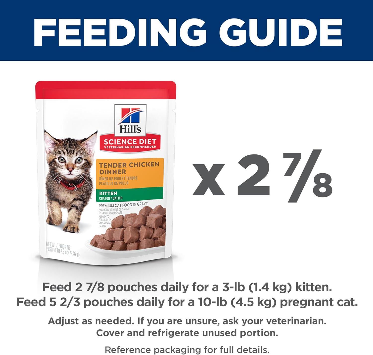 imageHills Science Diet Kitten Kitten Premium Nutrition Wet Cat Food Chicken Stew 28 oz Pouch Case of 24Chicken Stew