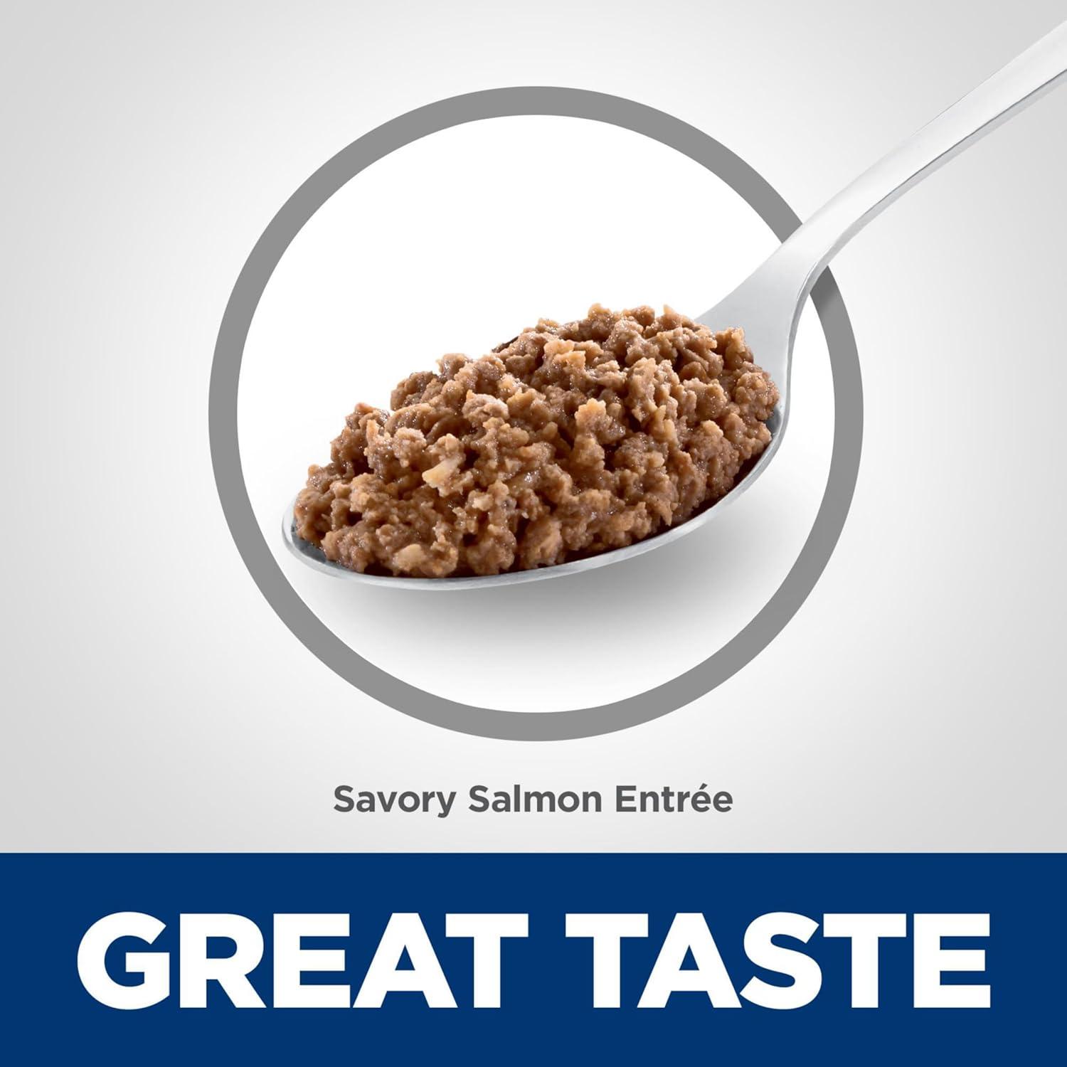 imageHills Science Diet Kitten Kitten Premium Nutrition Wet Cat Food Turkey Minced 55 oz Can Case of 24Salmon Minced