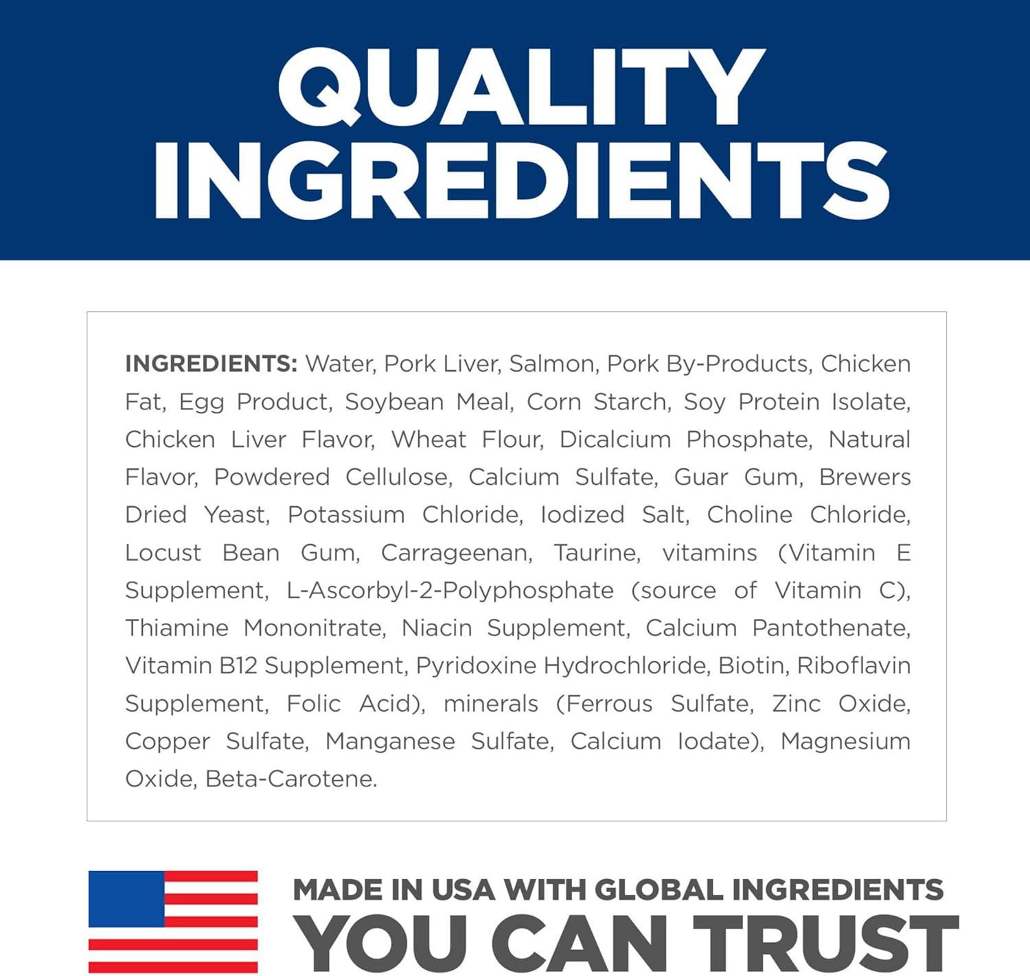 imageHills Science Diet Kitten Kitten Premium Nutrition Wet Cat Food Turkey Minced 55 oz Can Case of 24Salmon Minced