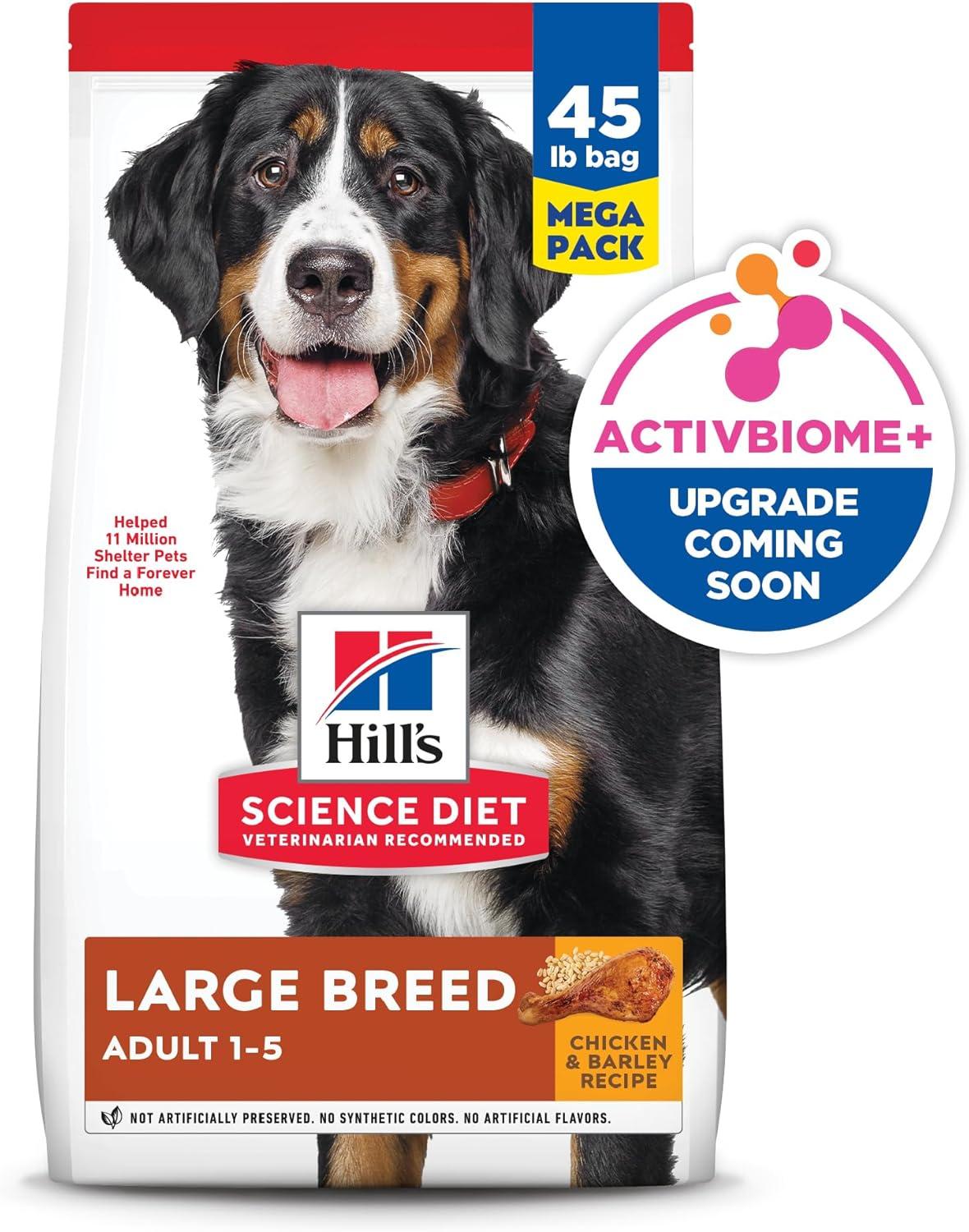 imageHills Science Diet Large Breed Adult Dry Dog Food 15 Quality Protein for Joint Support ampamp Lean Muscles Chicken ampamp Barley 15 lb BagChicken Barley