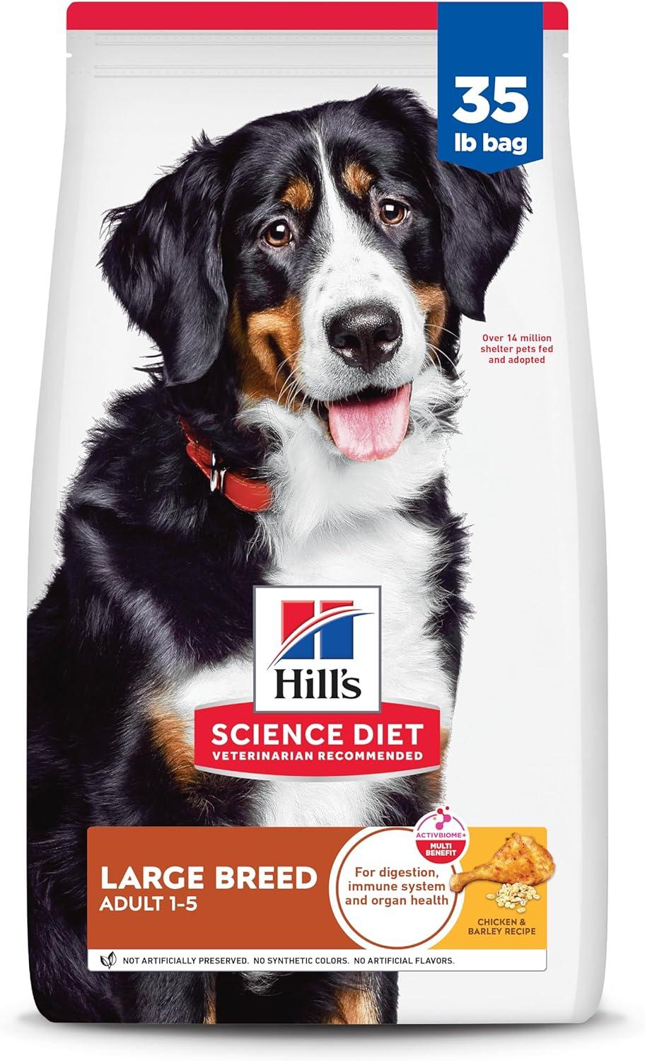 imageHills Science Diet Large Breed Adult Dry Dog Food 15 Quality Protein for Joint Support ampamp Lean Muscles Chicken ampamp Barley 15 lb BagChicken Barley