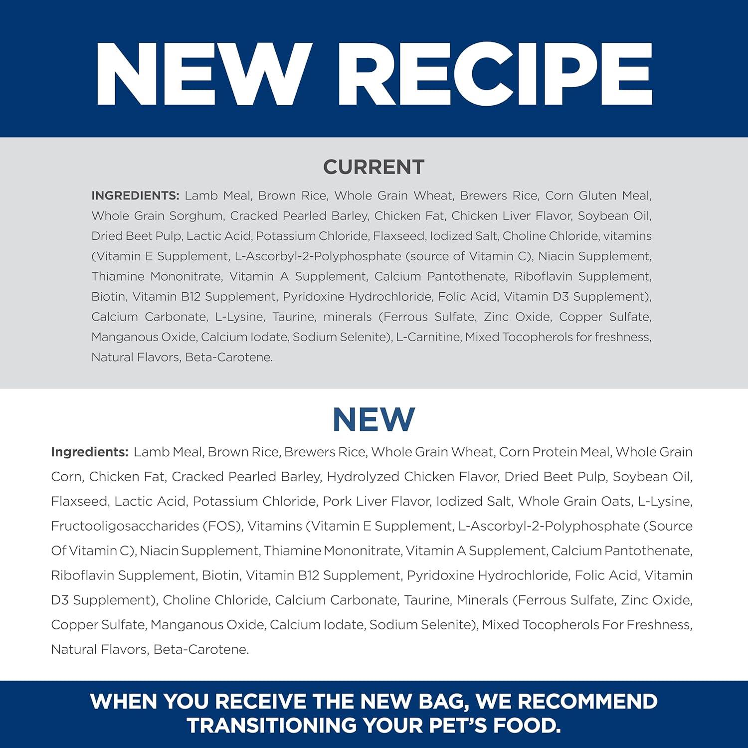 imageHills Science Diet Large Breed Adult Dry Dog Food 15 Quality Protein for Joint Support ampamp Lean Muscles Chicken ampamp Barley 15 lb BagLamb Brown Rice