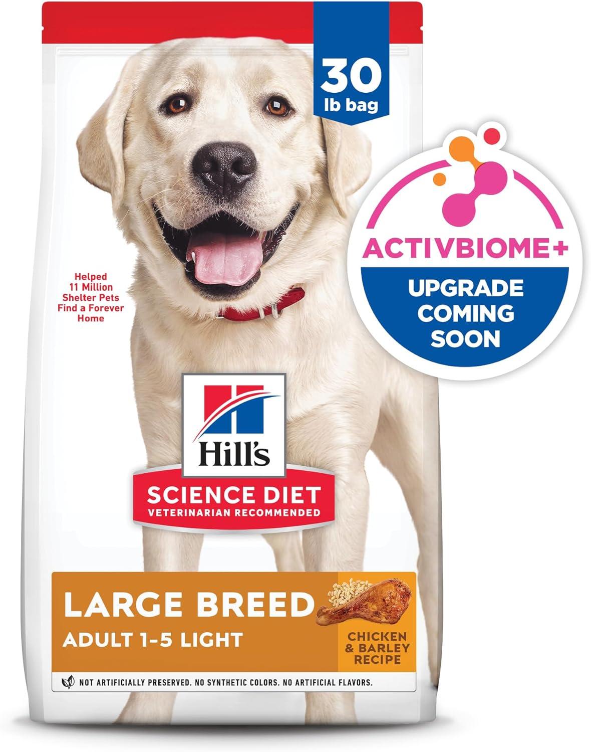 imageHills Science Diet Large Breed Light Adult Dry Dog Food 15 Quality Protein for Weight Management Support Chicken ampamp Barley 15 lb BagChicken Barley