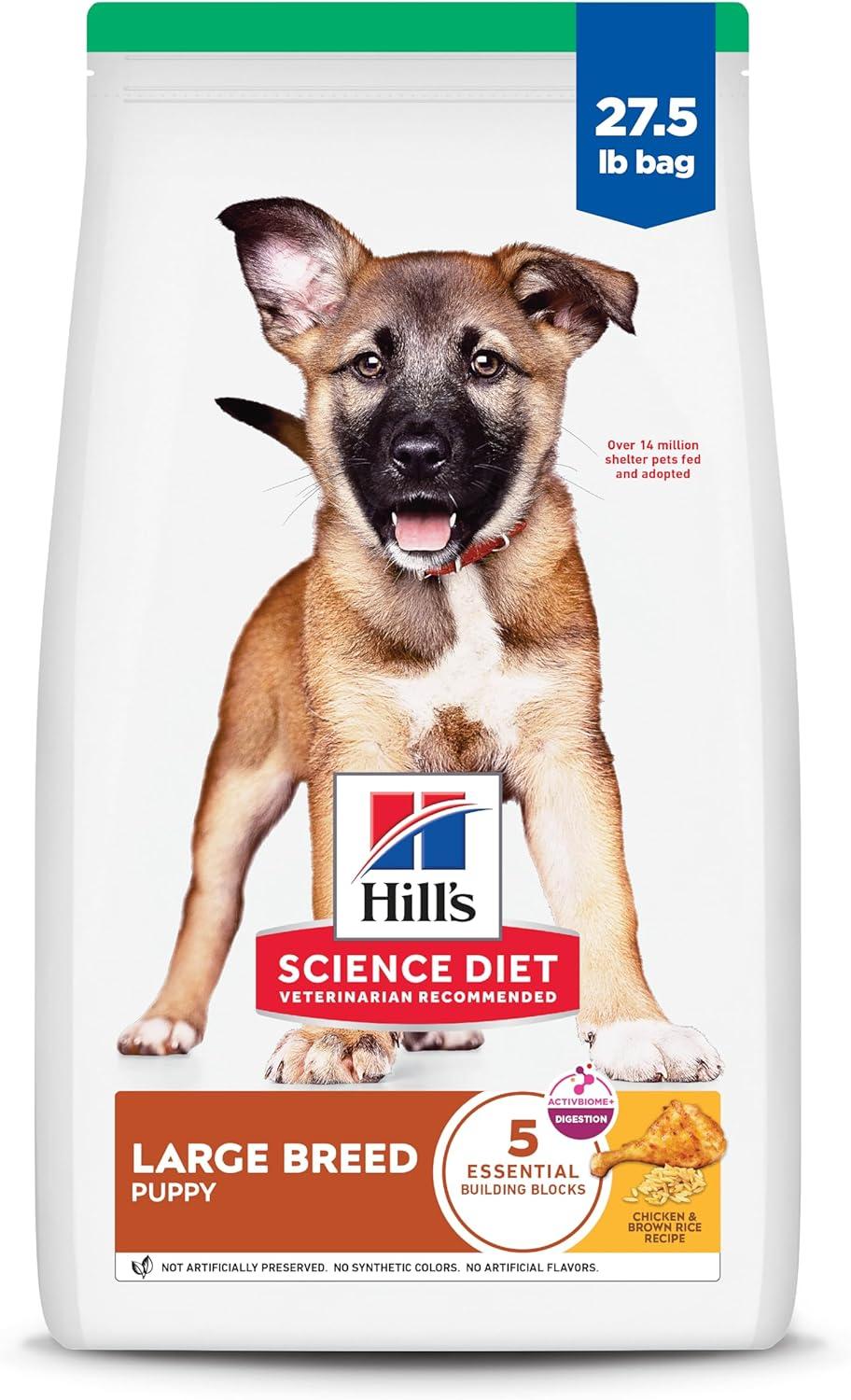 imageHills Science Diet Large Breed Puppy Food DHA to Support Healthy Development Chicken ampamp Brown Rice Dry Dog Food 155 lb BagChicken Brown Rice