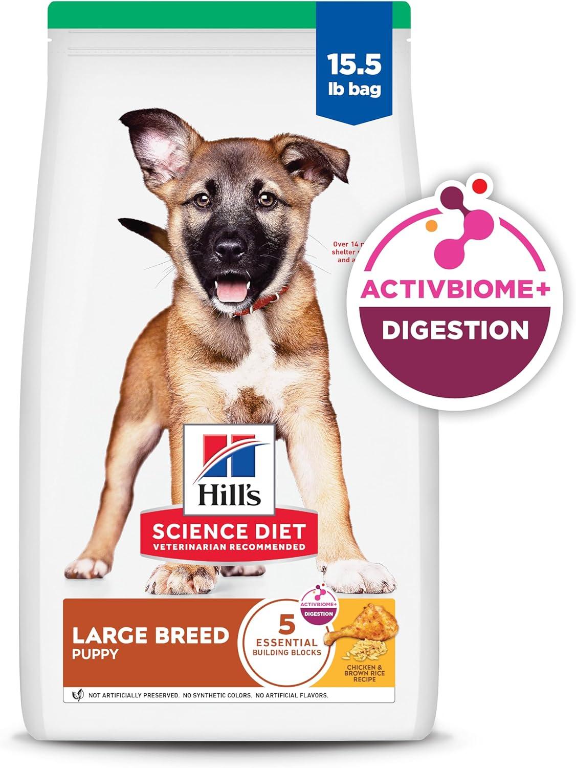 imageHills Science Diet Large Breed Puppy Food DHA to Support Healthy Development Chicken ampamp Brown Rice Dry Dog Food 155 lb BagChicken Brown Rice