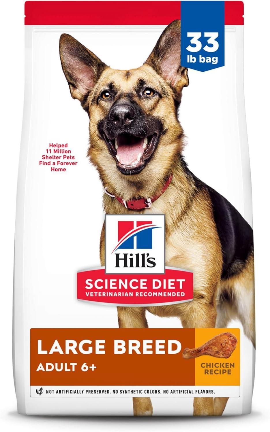 imageHills Science Diet Large Breed Senior Dry Dog Food Adult 6 Quality Protein for Joint Support ampamp Lean Muscles Chicken Recipe 15 lb BagChicken