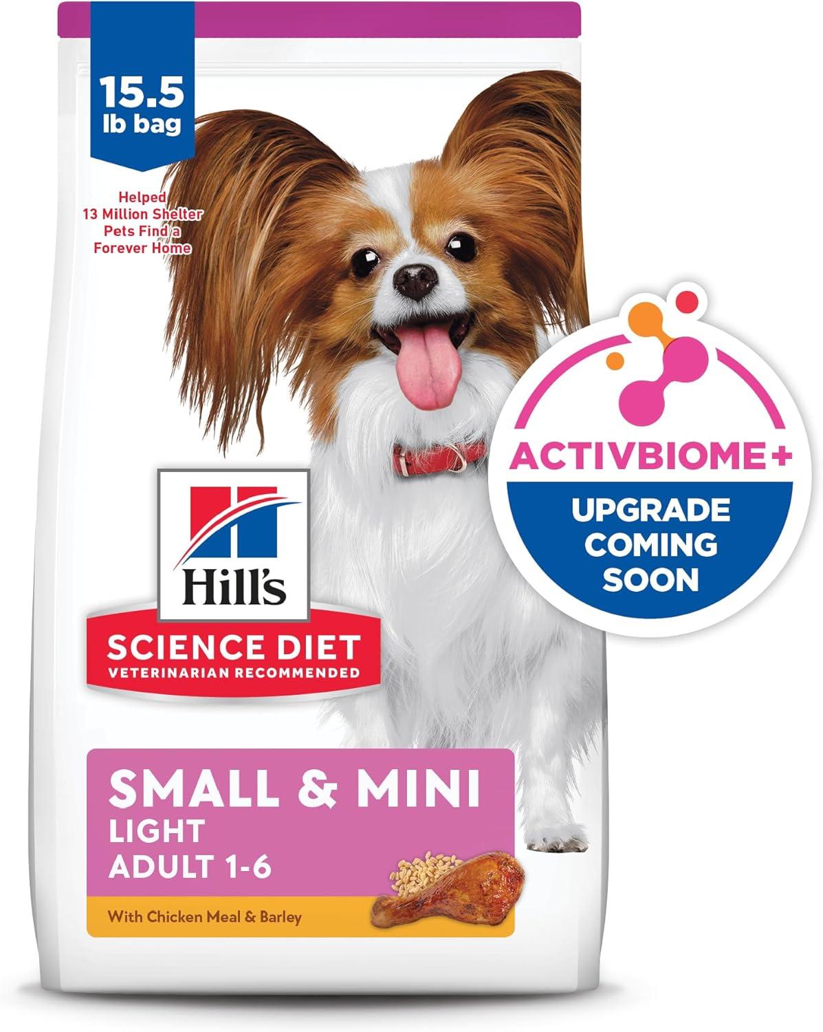 imageHills Science Diet Light Adult 16 Small ampamp Mini Breeds Weight Management Support Dry Dog Food Chicken ampamp Barley 155 lb BagChicken Barley