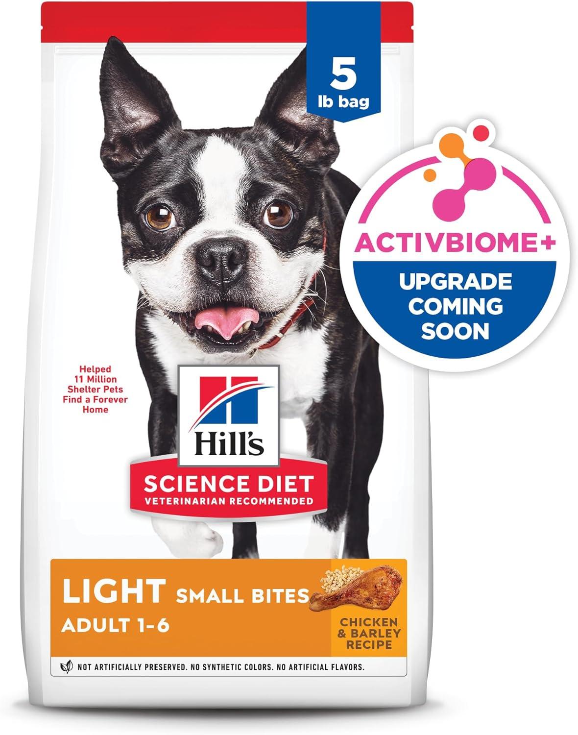 imageHills Science Diet Light Adult 16 Weight Management Support Small Kibble Dry Dog Food Chicken ampamp Barley 15 lb BagChicken Barley